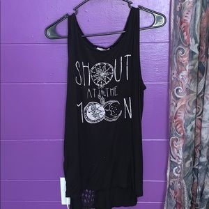 Long black tank top